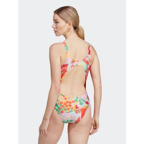 💕FARM RIO x ADIDAS💕 Farm Swimsuit ~ Pearl Citrine 10 NWT - Picture 7 of 16